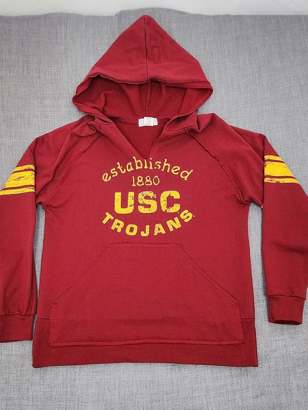 USC Trojans Vintage Style USA Made Pullover Hoodie. Youth XL